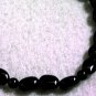 Stone Bead Black Bracelet, Black Onyx Stretch Bracelet, Black Beaded Jewelry