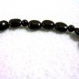 Stone Bead Black Bracelet, Black Onyx Stretch Bracelet, Black Beaded Jewelry