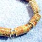 Stone Bead Bracelet, Rustic Golden Brown, Rusty Red, Olive Green Autumn Bracelet