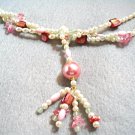 Pearl Jewelry Set, Beach Jewelry, Sea Foam Green Stone, Pink Mother of Pearl