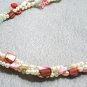Pearl Jewelry Set, Beach Jewelry, Sea Foam Green Stone, Pink Mother of Pearl