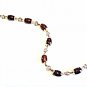 Brown Bracelet, Brown and Gold Bead Jewelry, Handmade Beaded Crystal Bracelet