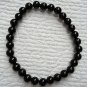 Black Onyx Round Bead Stretch Bracelet, Mens Or Womens Jewelry