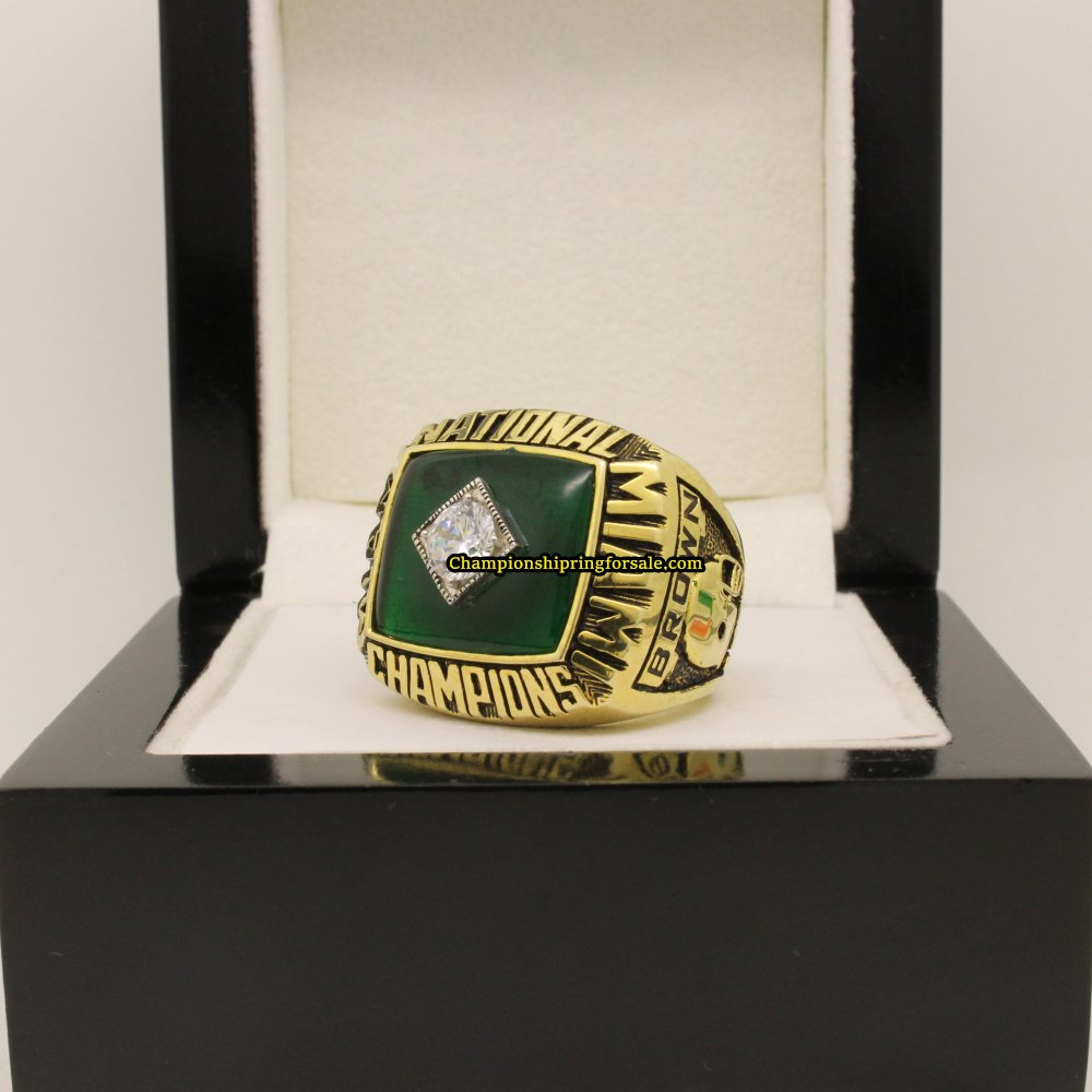 1987 Miami Hurricanes NCAA Football National Championship Ring