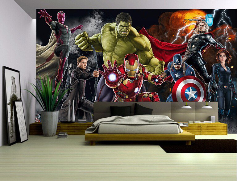 3D Wallpaper Captain America 11L Movie Photo Mural Wallpaper