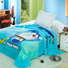 Doraemon Cartoon #05 fleece blankets 150*200cm Warm Sheet Flat Bedsheet For Kids