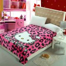 150*200cm Hello Kitty #07 fleece blankets  Warm Sheet Flat Bedsheet For Kids