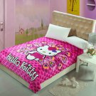 150*200cm Hello Kitty #08 fleece blankets warm Sheet Flat Bedsheet For Kids
