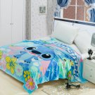 Lilo & Stitch fleece blankets 150*200cm Warm Sheet Flat Bedsheet For Kids