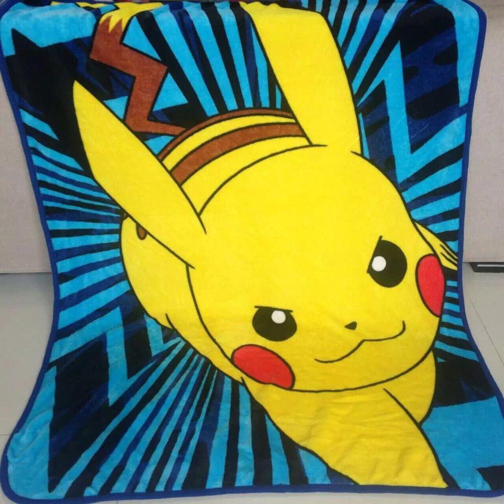 Pikachu fleece blankets 100*140cm fleece sleeping throw