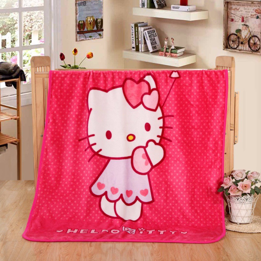 Hello Kitty #10 fleece blankets 100*140cm fleece sleeping throw