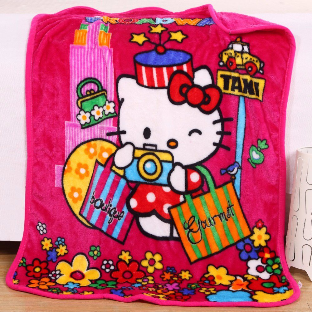Hello Kitty #12 fleece blankets 100*140cm fleece sleeping throw