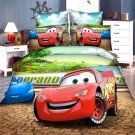 Twin Size 3pcs Lightning McQueen bedding set duvet cover bed sheet pillow cases