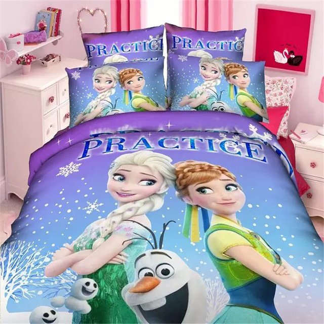 Single Size 2pcs #01 Disney Frozen bedding set duvet cover bed sheet pillow cases