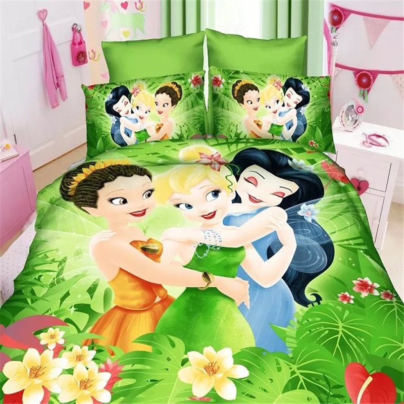 Single Size Princess Girls bedding set duvet cover bed sheet pillow cases