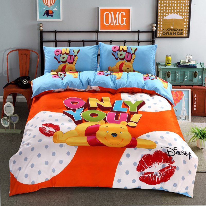 Full Size 4pcs Winnie the Pooh #03 bedding set duvet cover bed sheet pillow cases