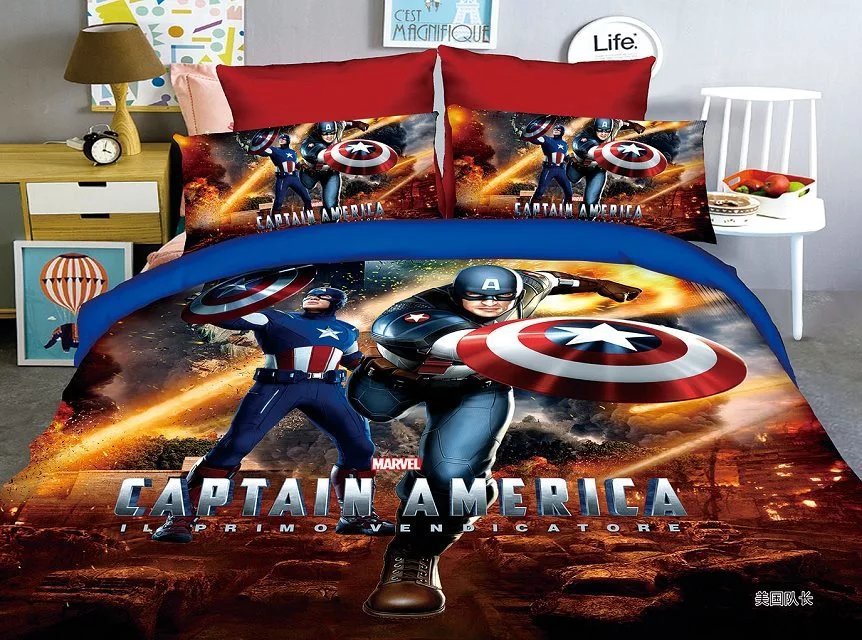 Full Size 3pcs Captain America #01 bedding set duvet cover bed sheet pillow cases