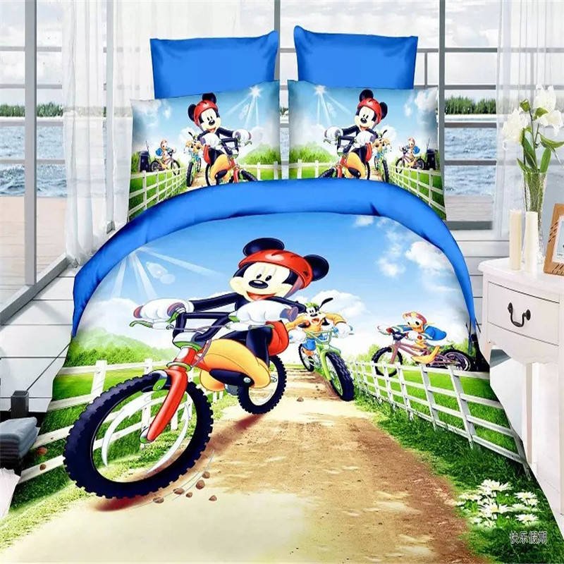 Single Size 2pcs Mickey Minnie Mouse Donald Duck #15 bedding set duvet cover pillow cases