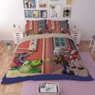 #02 Queen Size 3 pcs Plants vs. Zombies game bedding set duvet bed sheet cover pillow cases