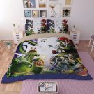 #07 Queen Size 3 pcs Plants vs. Zombies game bedding set duvet bed sheet cover pillow cases