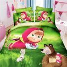 Single Size 2pcs Masha and the Bear #01 bedding set duvet cover pillow cases