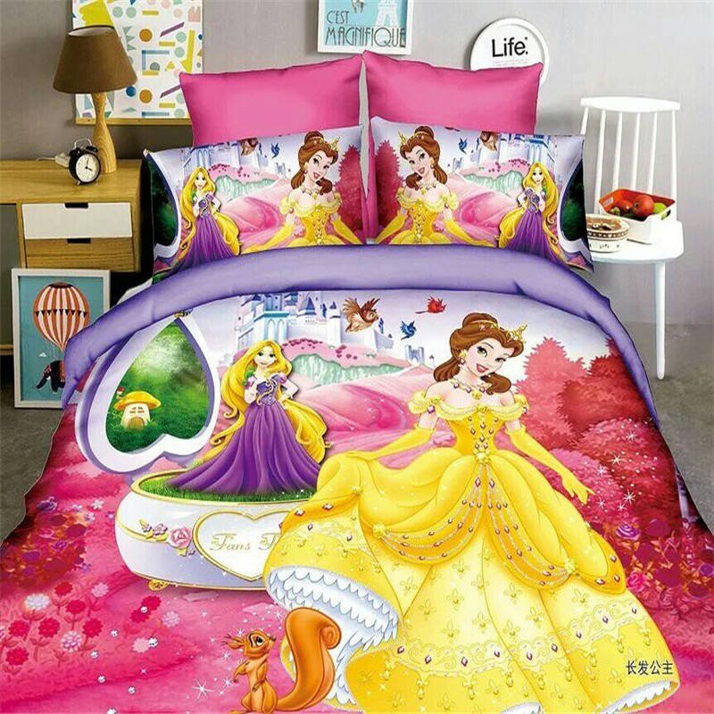 Twin Size 4pcs Rapunzel princess #02 bedding set duvet cover pillow cases