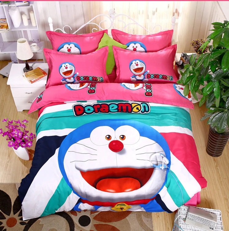 Twin Size 3pcs Doraemon New Design #01 bedding set duvet cover pillow cases