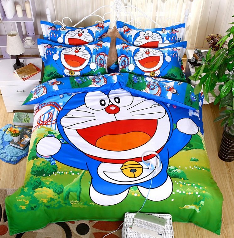 Twin Size 3pcs Doraemon New Design #03 bedding set duvet cover pillow cases