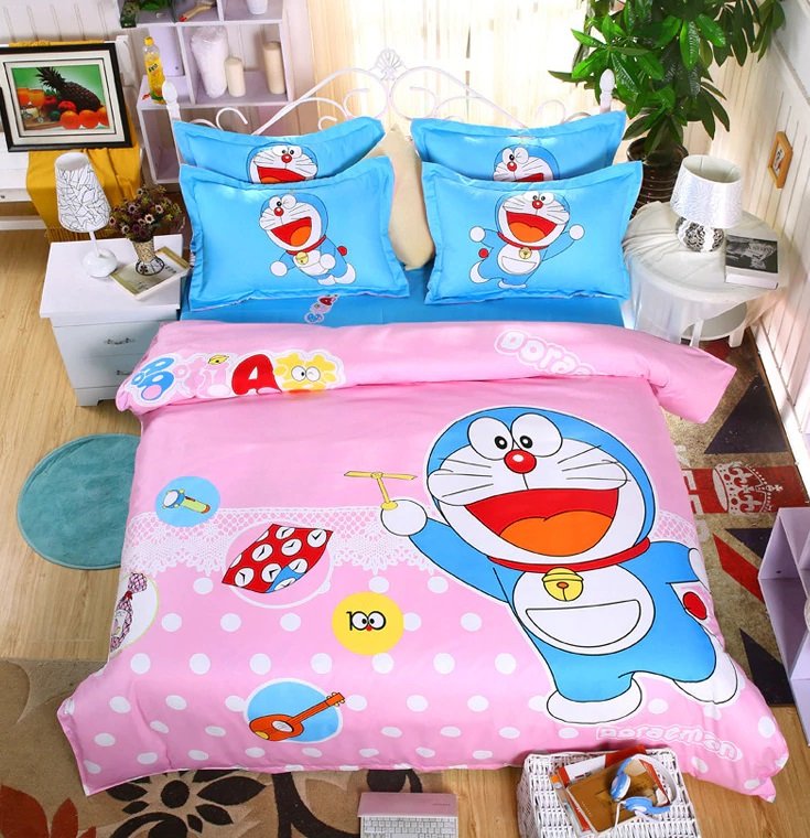 Twin Size 3pcs Doraemon New Design #06 bedding set duvet cover pillow cases