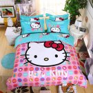 Full Size 4pcs Hello Kitty New Design #04 bedding set duvet cover flat sheet pillow cases