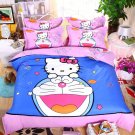 Full Size 4pcs Hello Kitty Doraemon New Design #07 bedding set duvet cover flat sheet pillow cases