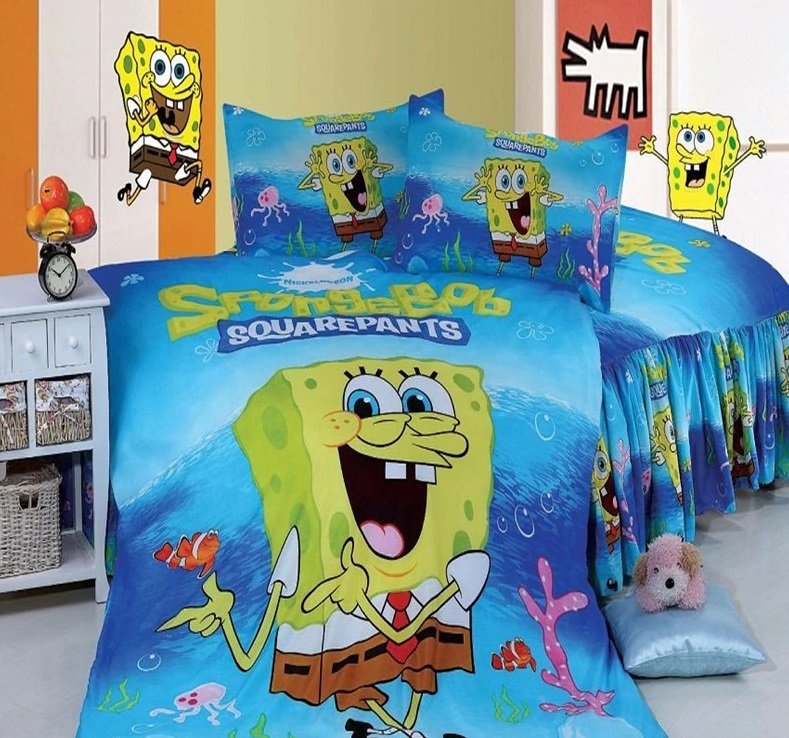 Single Size Spongebob #04 bedding set duvet cover pillow cases