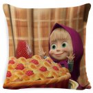 Masha Dolls & Bear #14 Cushion Cover Square Plain  45cm*45cm