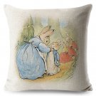 Peter Rabbit #07 Cushion Cover Square Plain  45cm*45cm