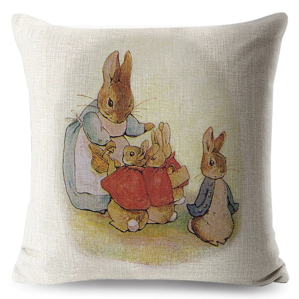 Peter Rabbit #09 Cushion Cover Square Plain 45cm*45cm