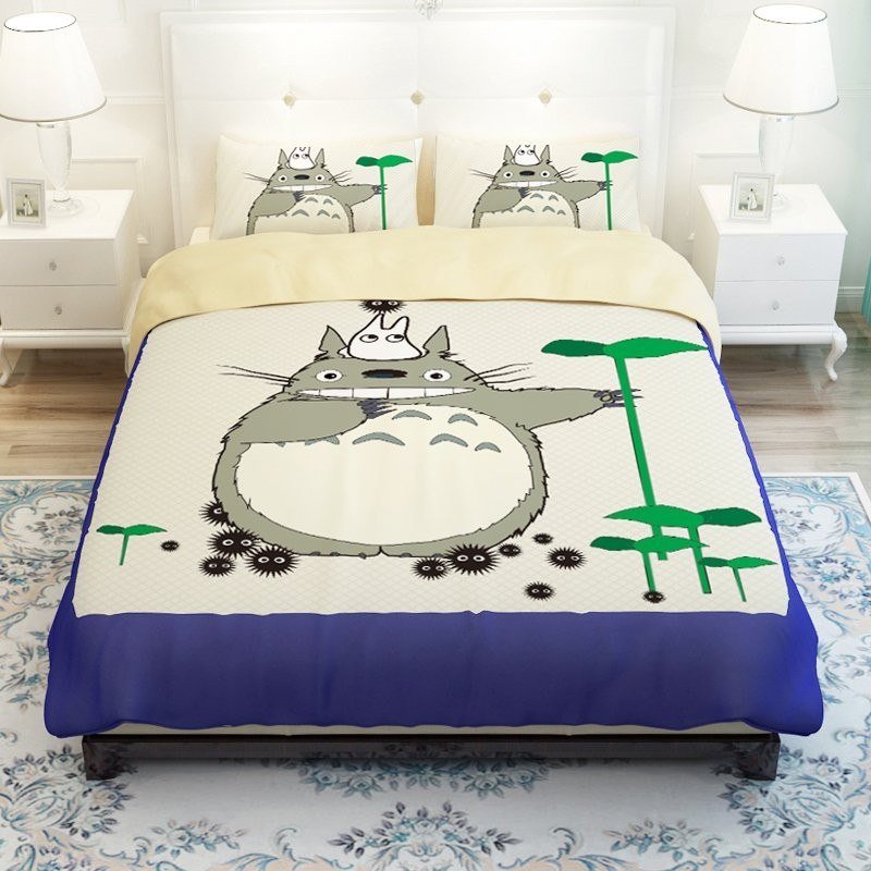 3 pcs King Size My Neighbour Totoro #03 Bedding Set Duvet Cover