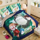 3 pcs Queen Size My Neighbour Totoro #04 Bedding Set Duvet Cover