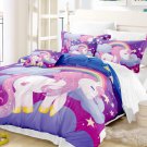 2 pcs Singe Size Unicorn #01 Bedding Set Duvet Cover