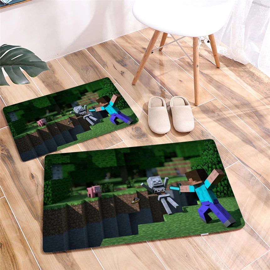 (50cmx80cm) Minecraft #01 Door Mat Non-slip Floor Mat