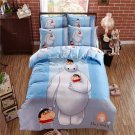 4pcs Full Size Big Hero #02 Bedding Set Duvet Cover Pillowcase Bed Sheet Gift for Christmas