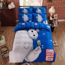 4pcs Queen Size Big Hero #04 Bedding Set Duvet Cover Pillowcase Bed Sheet Gift for Christmas