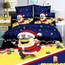 Twin Size 2pcs Minion #06 bedding set duvet cover flat sheet pillow cases for Christmas Gift