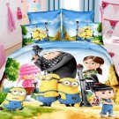 Twin Size 2pcs Minion #10 bedding set duvet cover flat sheet pillow cases
