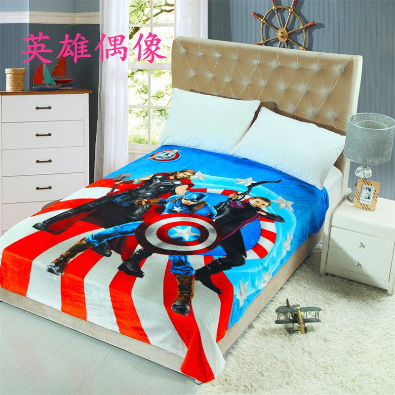 Captain America Marvel Avengers #01 fleece blankets 1400mm*2000mm fleece sleeping throw