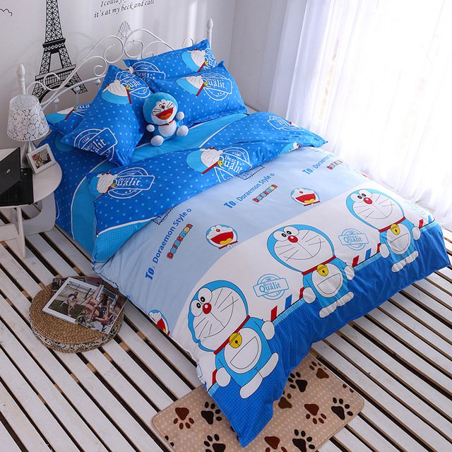 Full Size 4pcs Doraemon New Design #10 bedding set duvet cover pillow cases