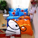 Queen Size 4pcs Doraemon New Design #11 bedding set duvet cover flat sheet pillow cases