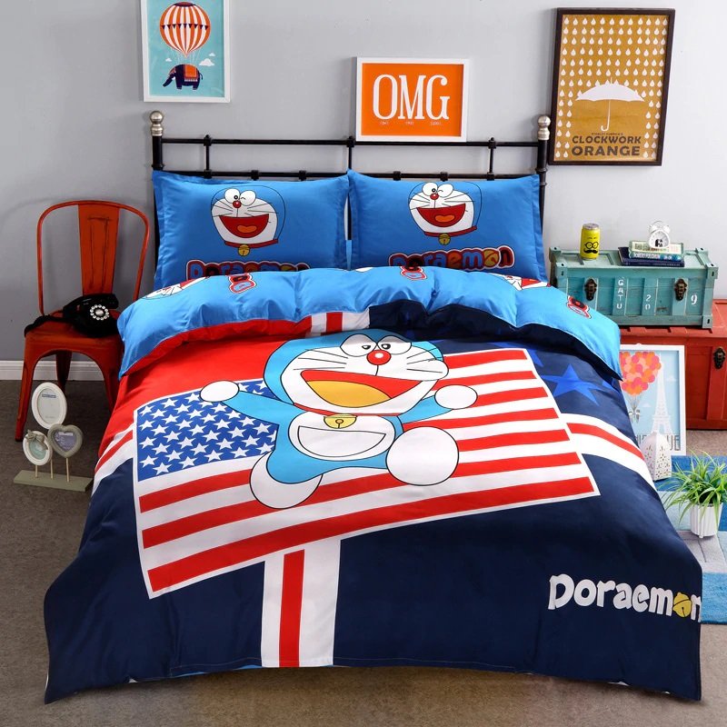 Twin Size 3pcs Doraemon New Design #13 bedding set duvet cover pillow cases