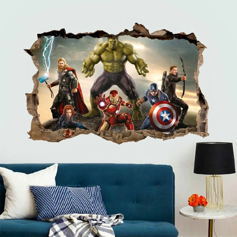 Captain America Marvel Avengers #77 Wall Stickers For Kids Rooms
