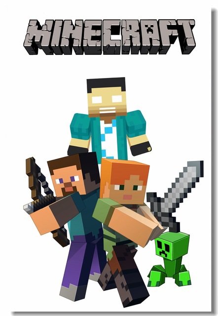 Wall Mural Minecraft #03 Photo Mural Minecraft High Grade Canvas