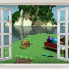 Wall Mural Minecraft #04 Photo Mural Wall Stickers Minecraft Black Glue Paper